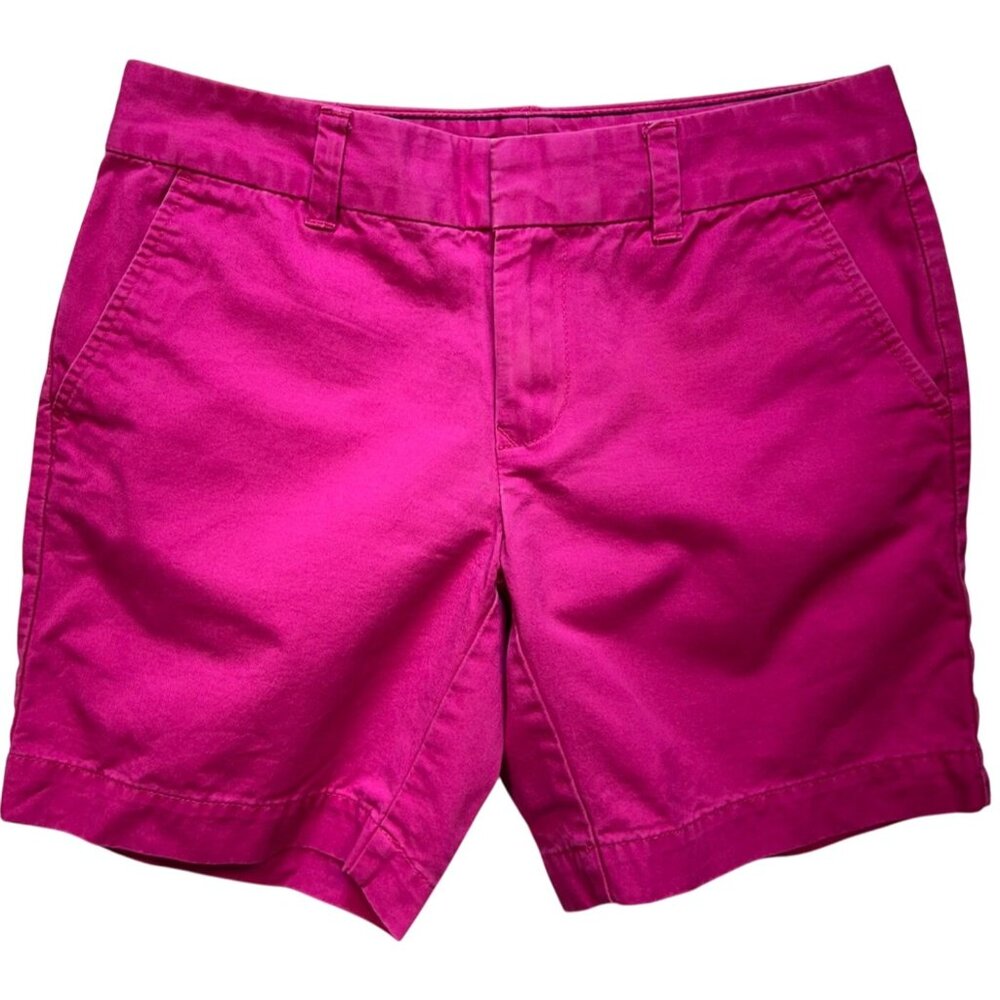 Tommy Hilfiger Women's Classic Fit Chino Shorts Lightweight Size 2 Pink Solid